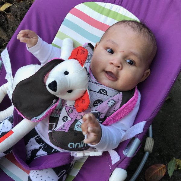 Age 6 months - BFF Baby Bib and Teddy